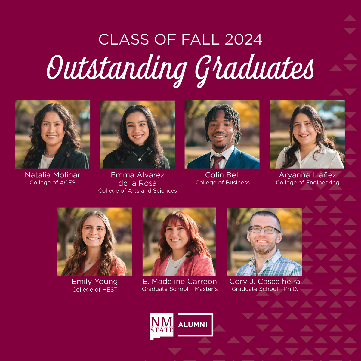 NMSU’s fall 2024 Outstanding Graduates shine in academics, service and leadership